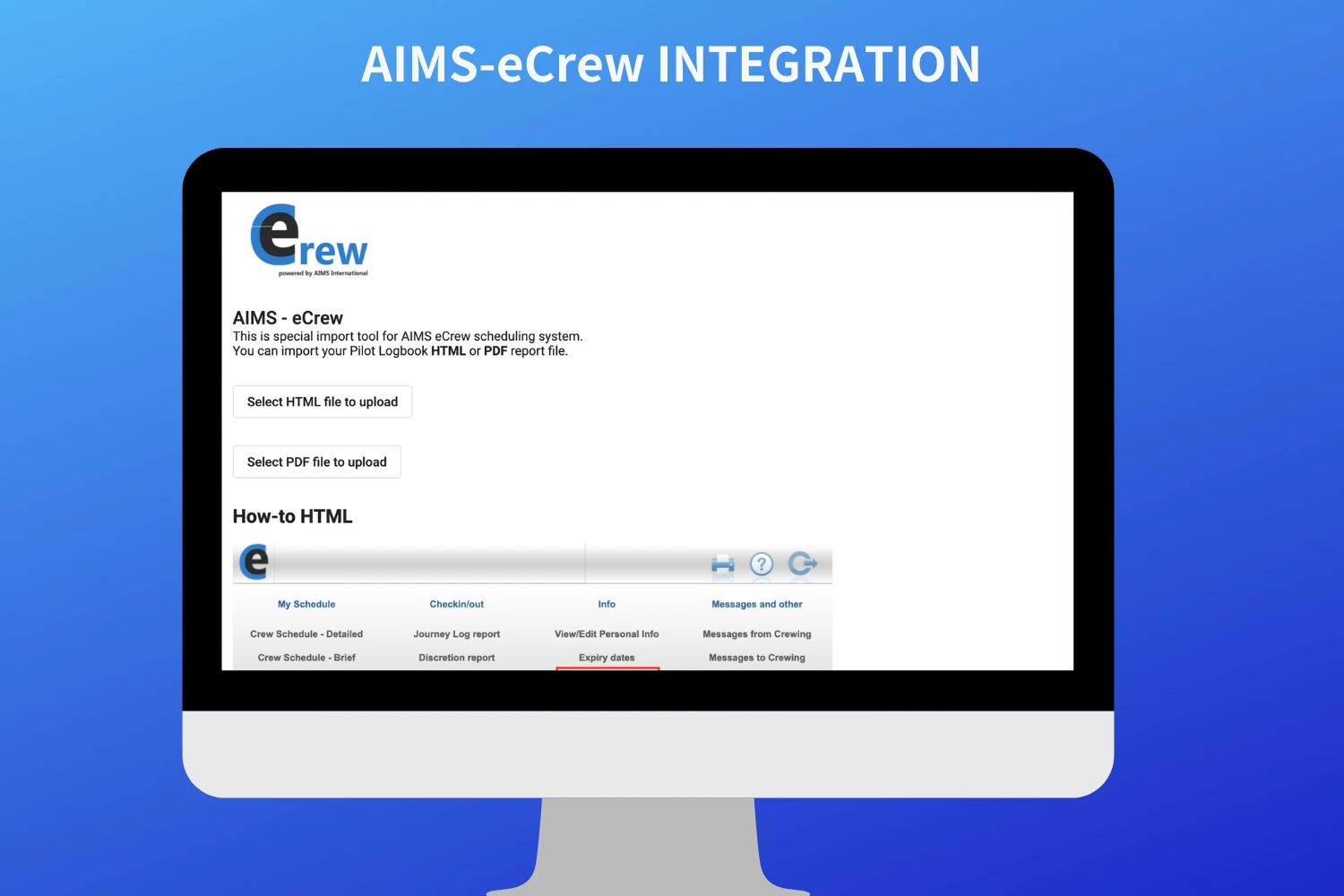 AIMS eCrew intergration