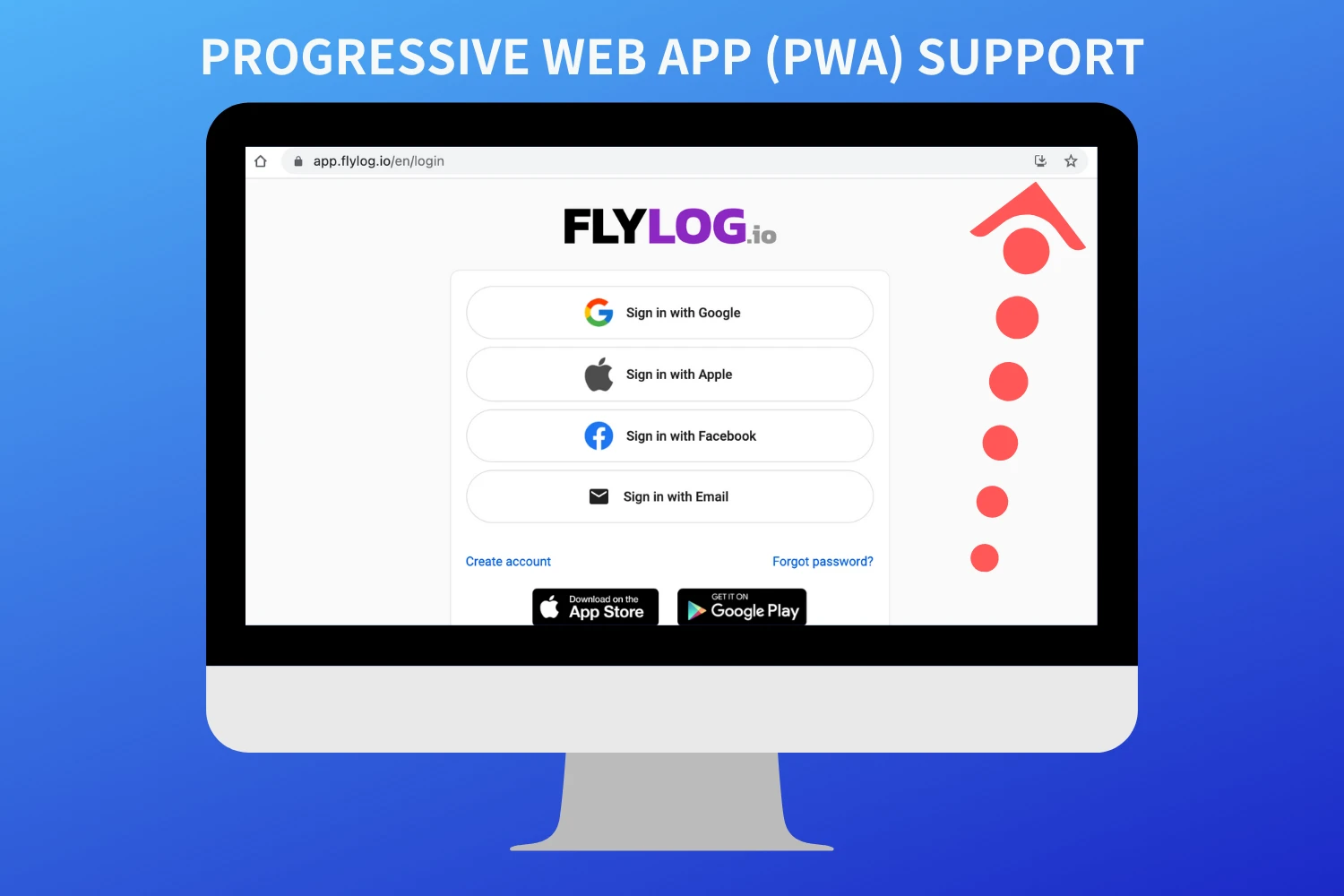 FLYLOG as PWA application
