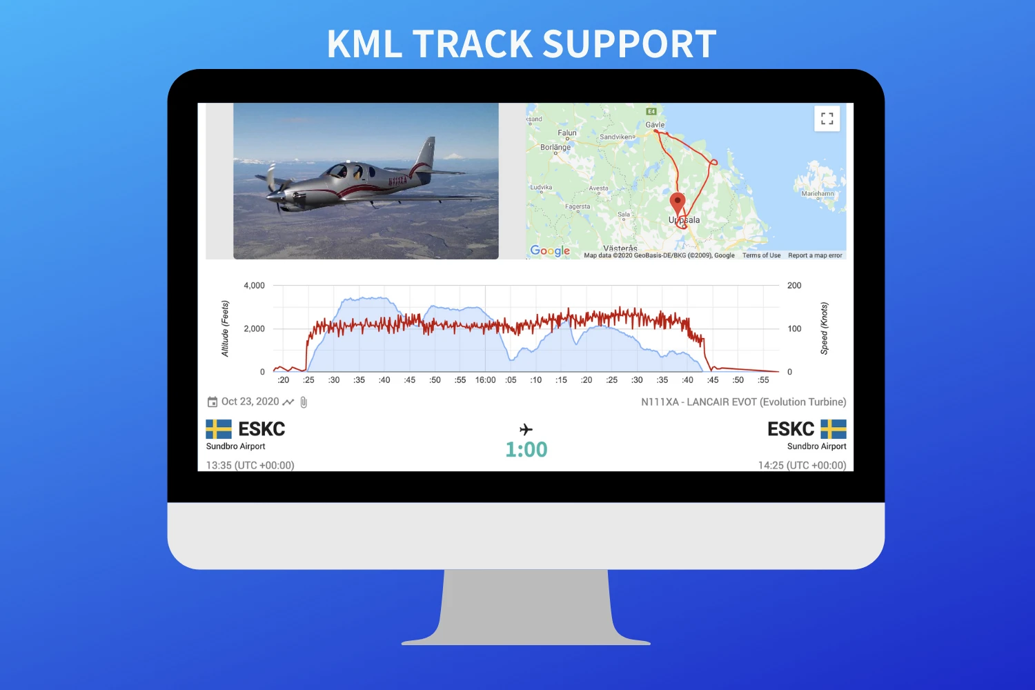 KML track support