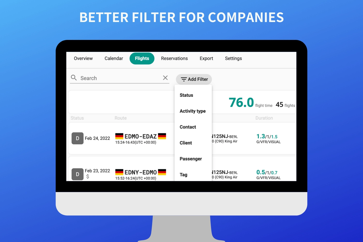 Better filtering options in company module