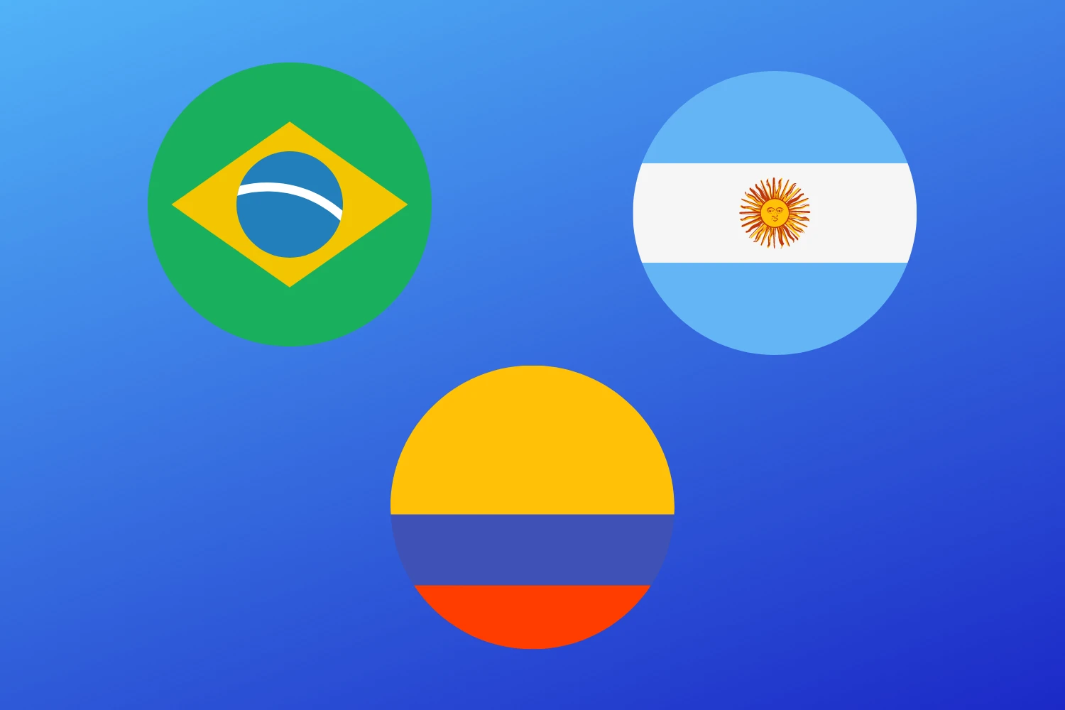VFR maps of Brasil, Argentine and Colombia added