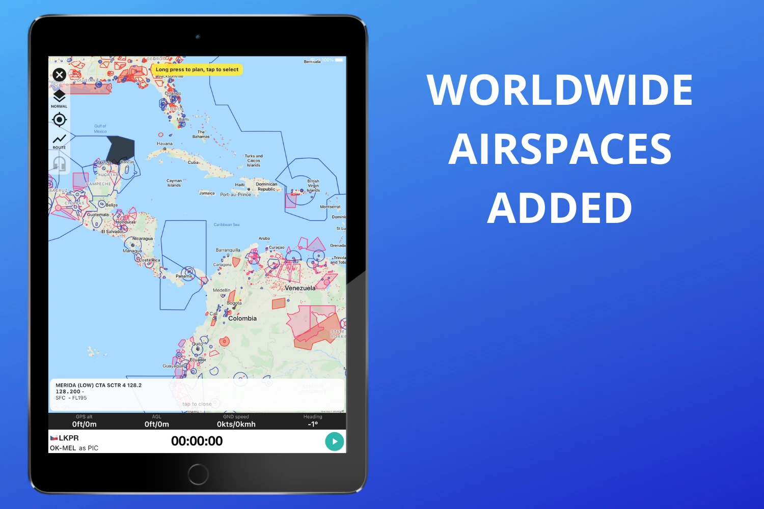 Worldwide airspaces