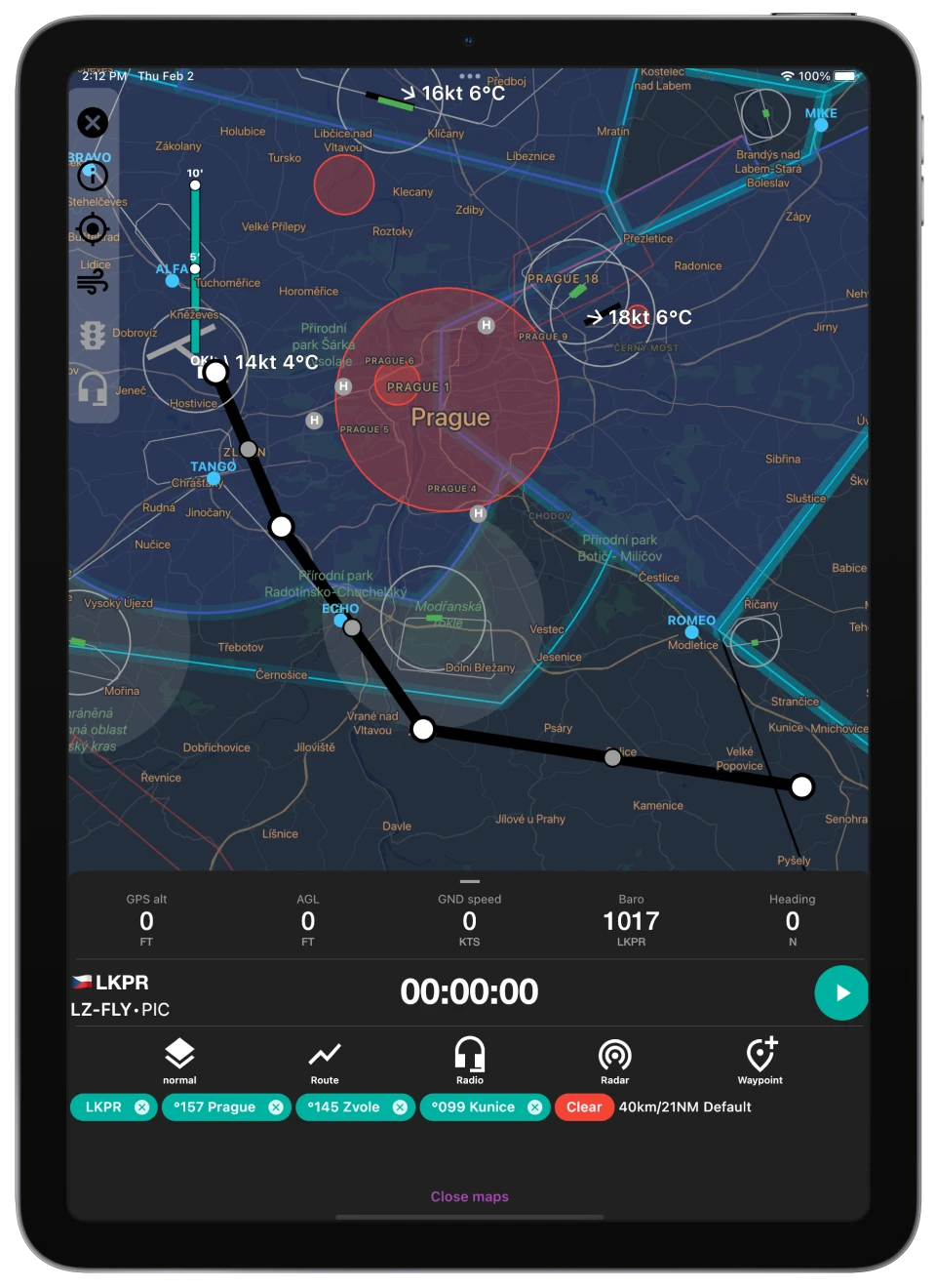 VFR-Navigation und Karten