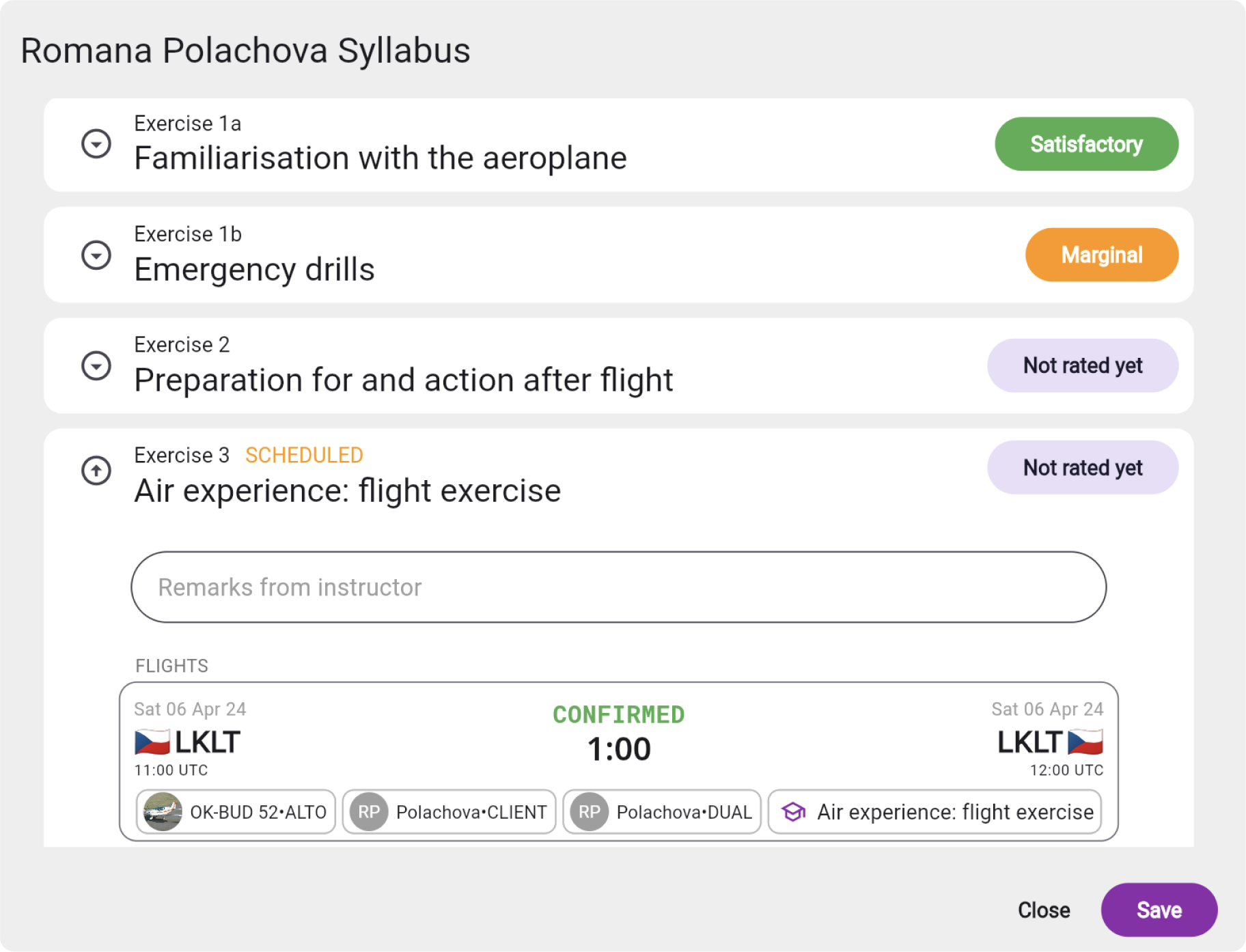 Instructor syllabus dashboard